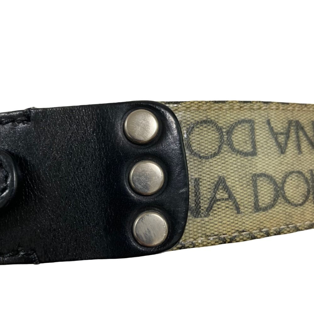 良品 DOLCE&GABBANA ドルチェアンドガッバーナ ロゴ レザーコンビ