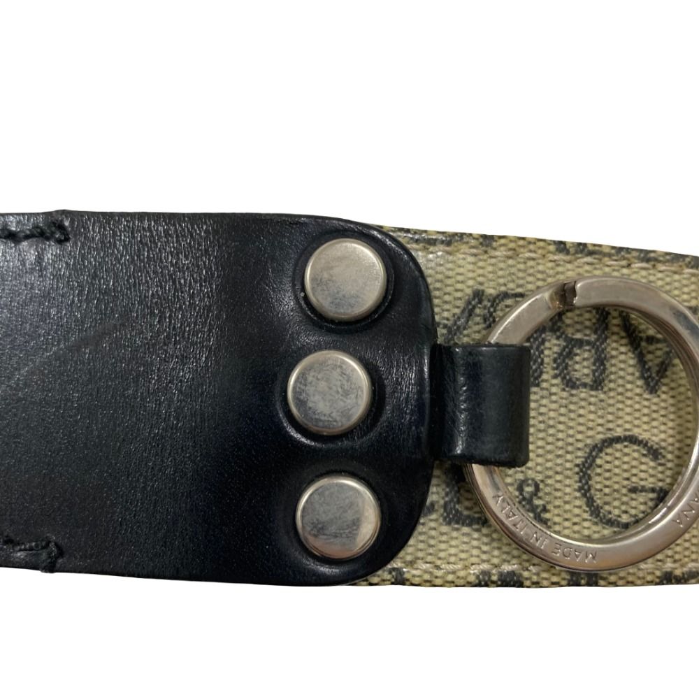 良品 DOLCE&GABBANA ドルチェアンドガッバーナ ロゴ レザーコンビ