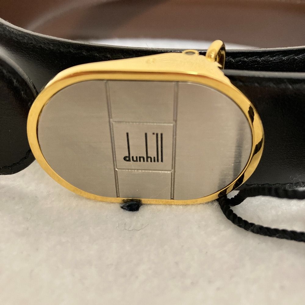 美品 dunhill ダンヒル ロゴバックル レザーベルト 38/95 ブラック メンズ 古着 中古 USED 美品 dunhill ダンヒル ロゴバックル レザーベルト 38/95 ブラック
