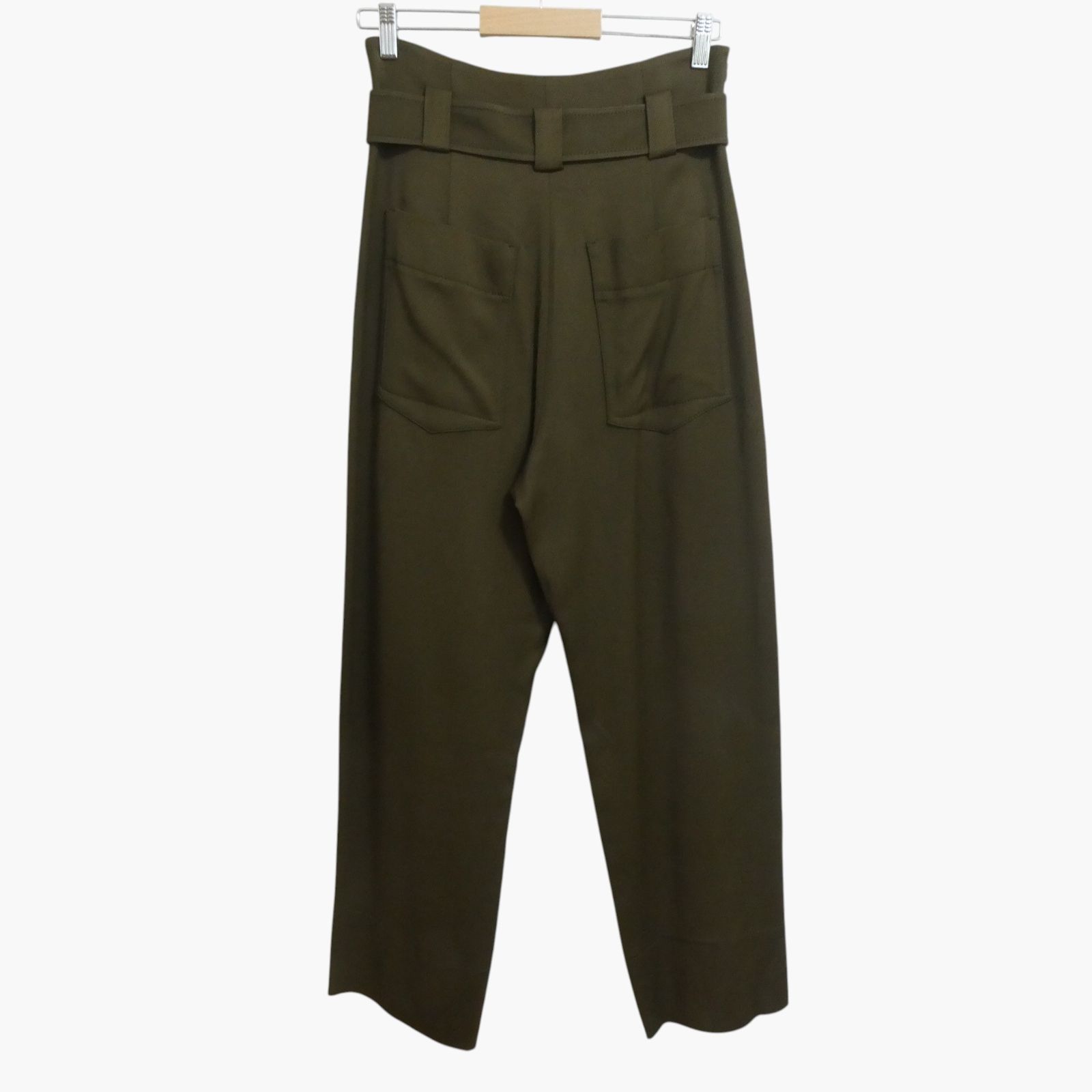 極美品 CEDRIC CHARLIER セドリックシャルリエ アシンメトリー ベルト付き サルエルパンツ ワイドパンツ テーパード レーヨン×ウール カーキ系 I40 レディース 極美品 CEDRIC CHARLIER セドリックシャルリエ アシンメトリー ベルト付き サルエルパンツ ワイドパンツ テーパード レーヨン×ウール カーキ系 I40 レディース