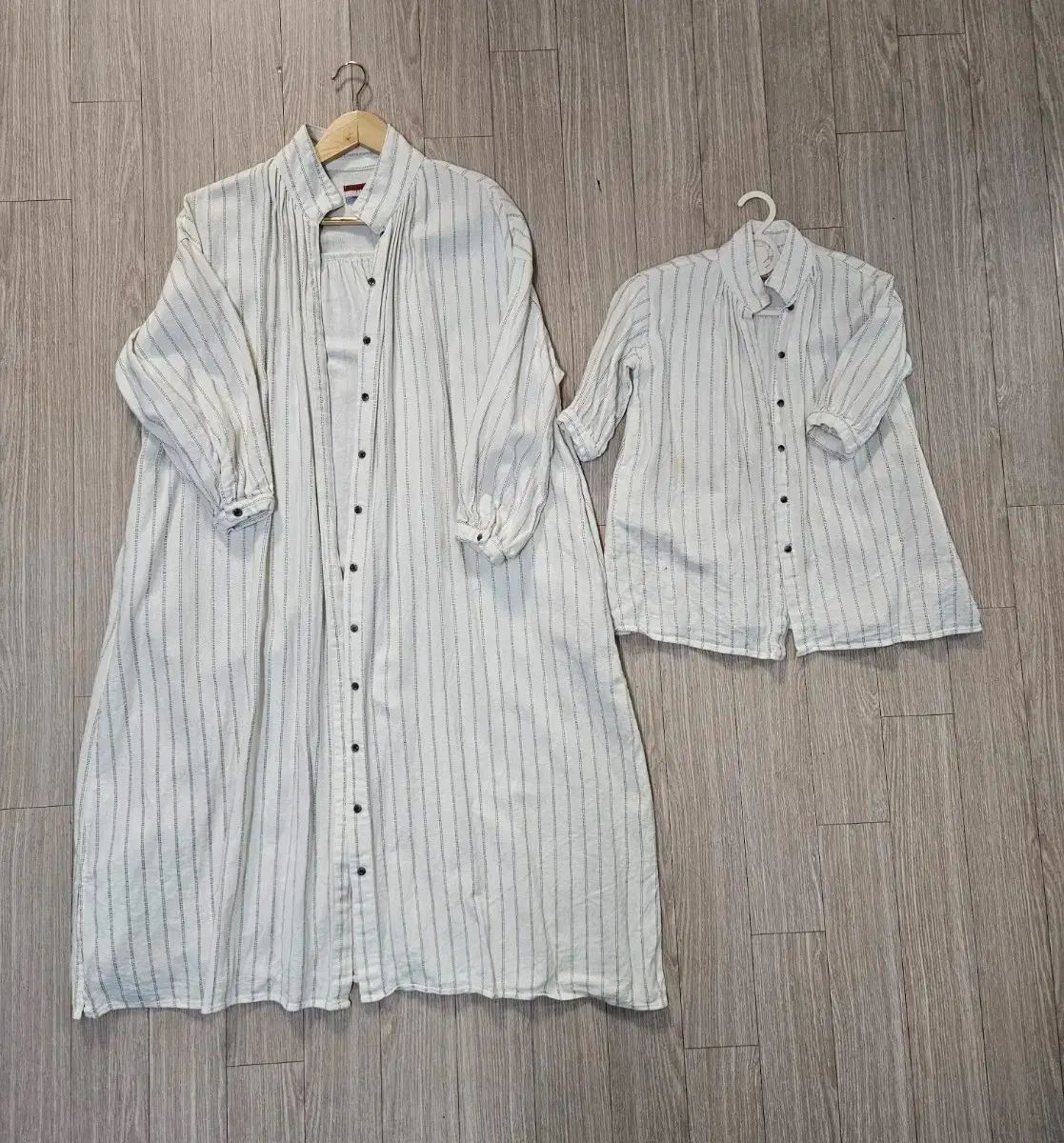 母&娘 = ペアルック オーガニック コットン ロング丈ドレス