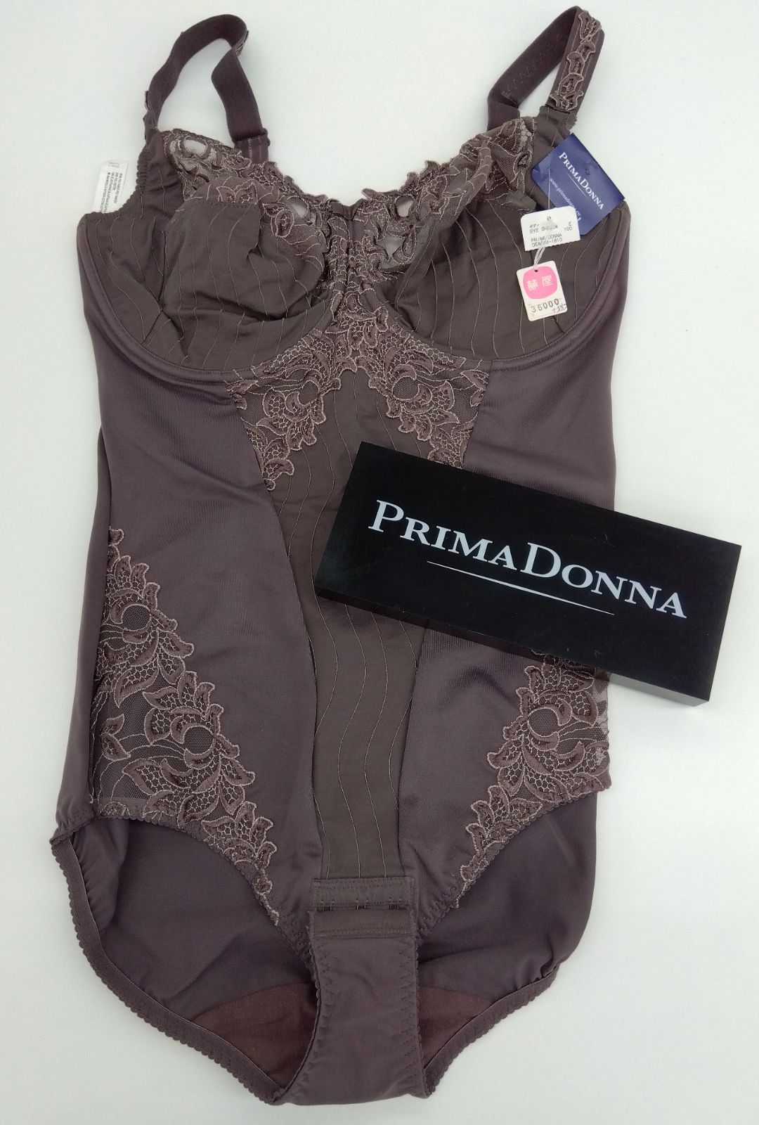 【未使用品・現状品】PRIMADONNA プリマドンナ ボディスーツ　ワイヤー入り　サイズE100 プラム　L-113