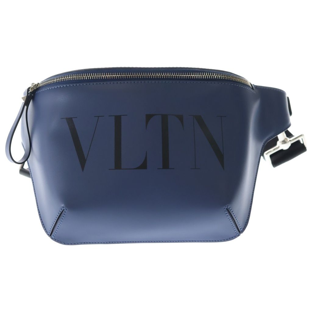 VALENTINO (ヴァレンティノ) ロゴ レザー ボディバッグ ウエストバッグ