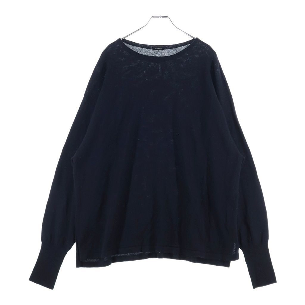 comoli 23ss ウール和紙コモリニット ネイビー 激安スーパー COMOLI (コモリ) 23SS ウール和紙 コモリニット クルー