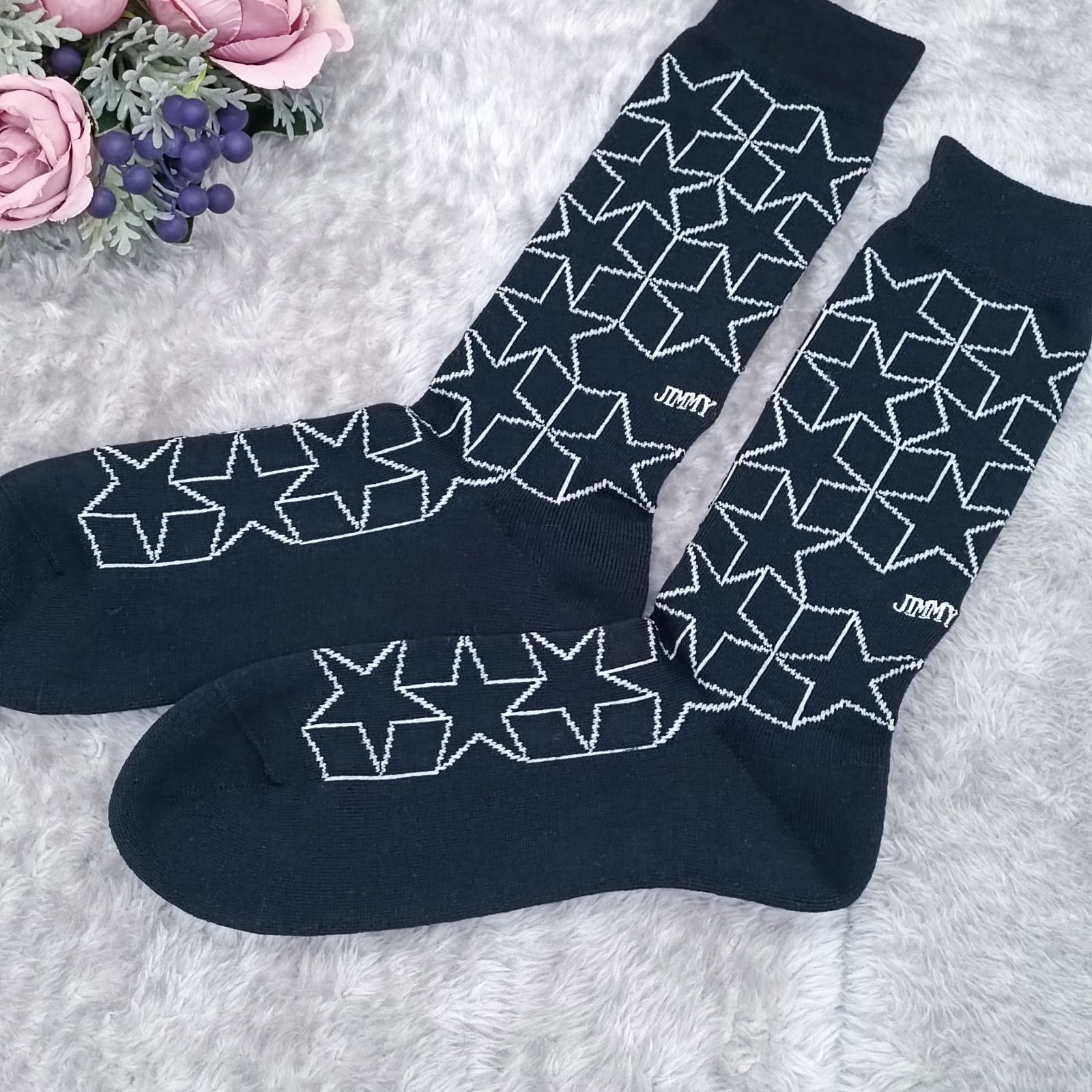JIMMY CHOO 》 ☆未使用☆ ジミーチュウ JC スターソックス F 靴下 