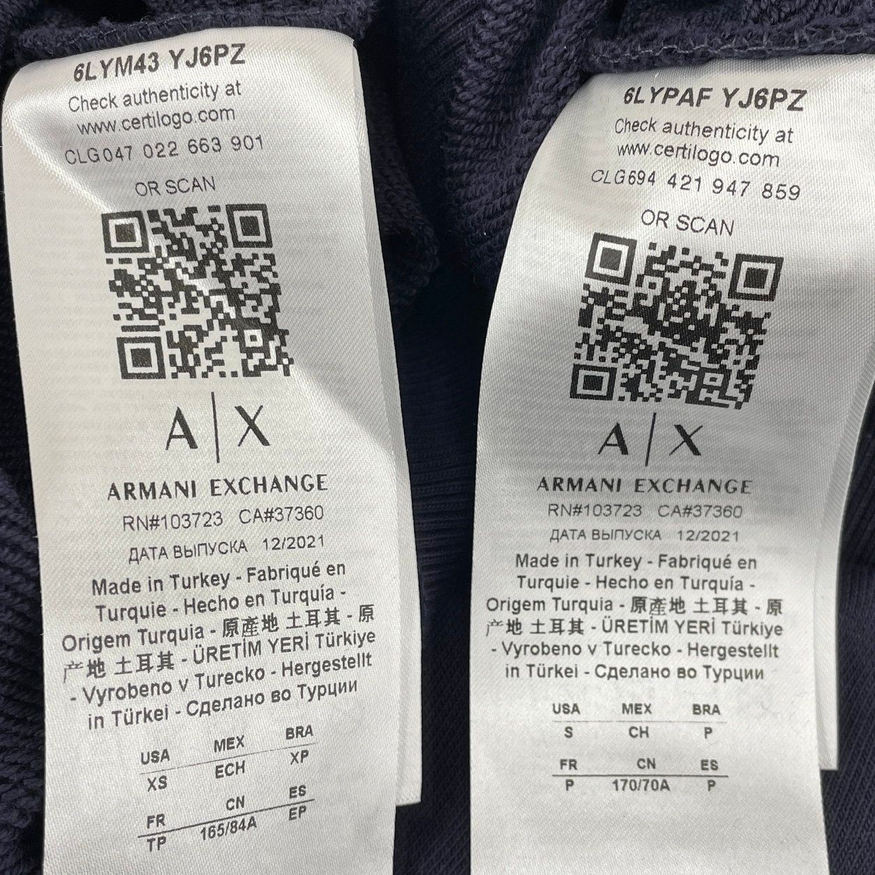 パーカー スウェットパンツ セットアップ A|X アルマーニ