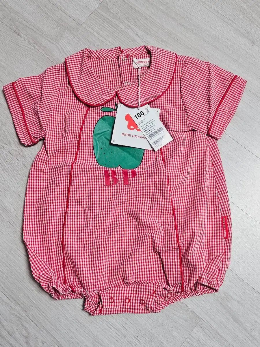 BEBE DE PINO ベベデピノ ベイビー Apple Music アップルミュージック ギンガム CHECK ボディスーツ ボディスーツ 新品 (100)