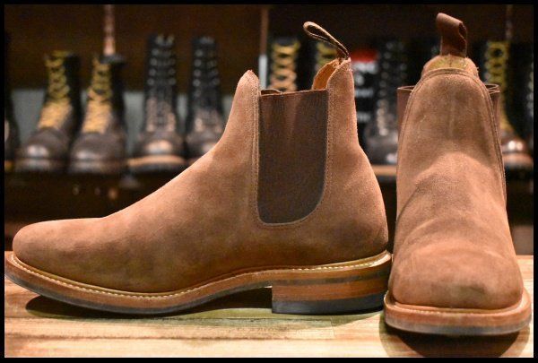 【UK6 美品】VIBERG ヴァイバー サイドゴア ブラウンスエード 茶 ダイナイトソール ヴァイバーグ ブーツ HOPESMORE【GD385】