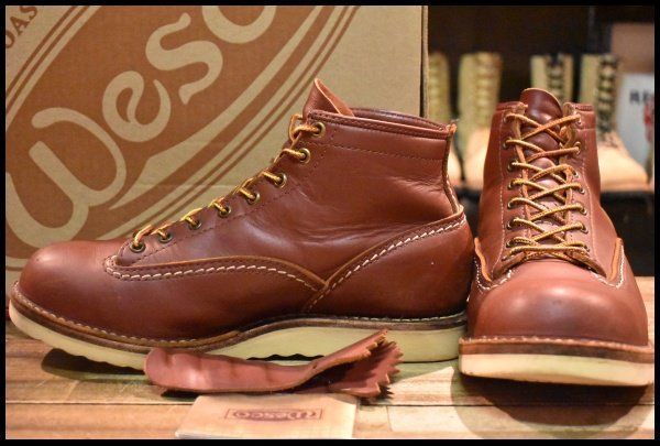 【9E 箱付 良品 11年】WESCO ウエスコ カスタムジョブマスターLTT レッドウッド 赤茶 ビブラム レースアップ 編み上げ ブーツ HOPESMORE【GD395】
