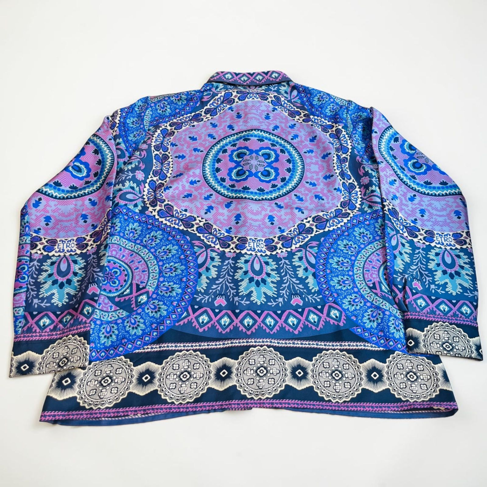ETRO エトロ 総柄シャツ レディース サイズ42 シルク100% マルチカラー