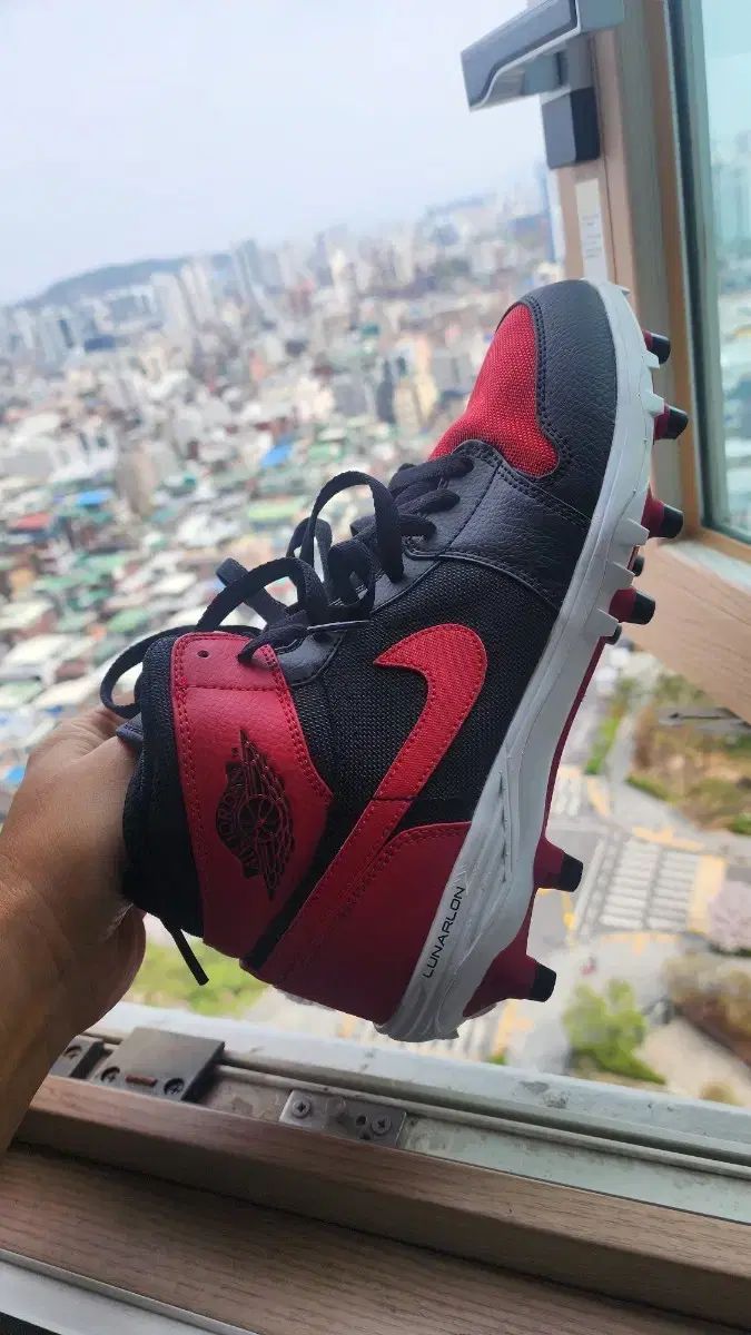 ジョーダン 1 ハイ ブラック/レッド ジング スパイクシューズ Jordan 1 Retro MCS