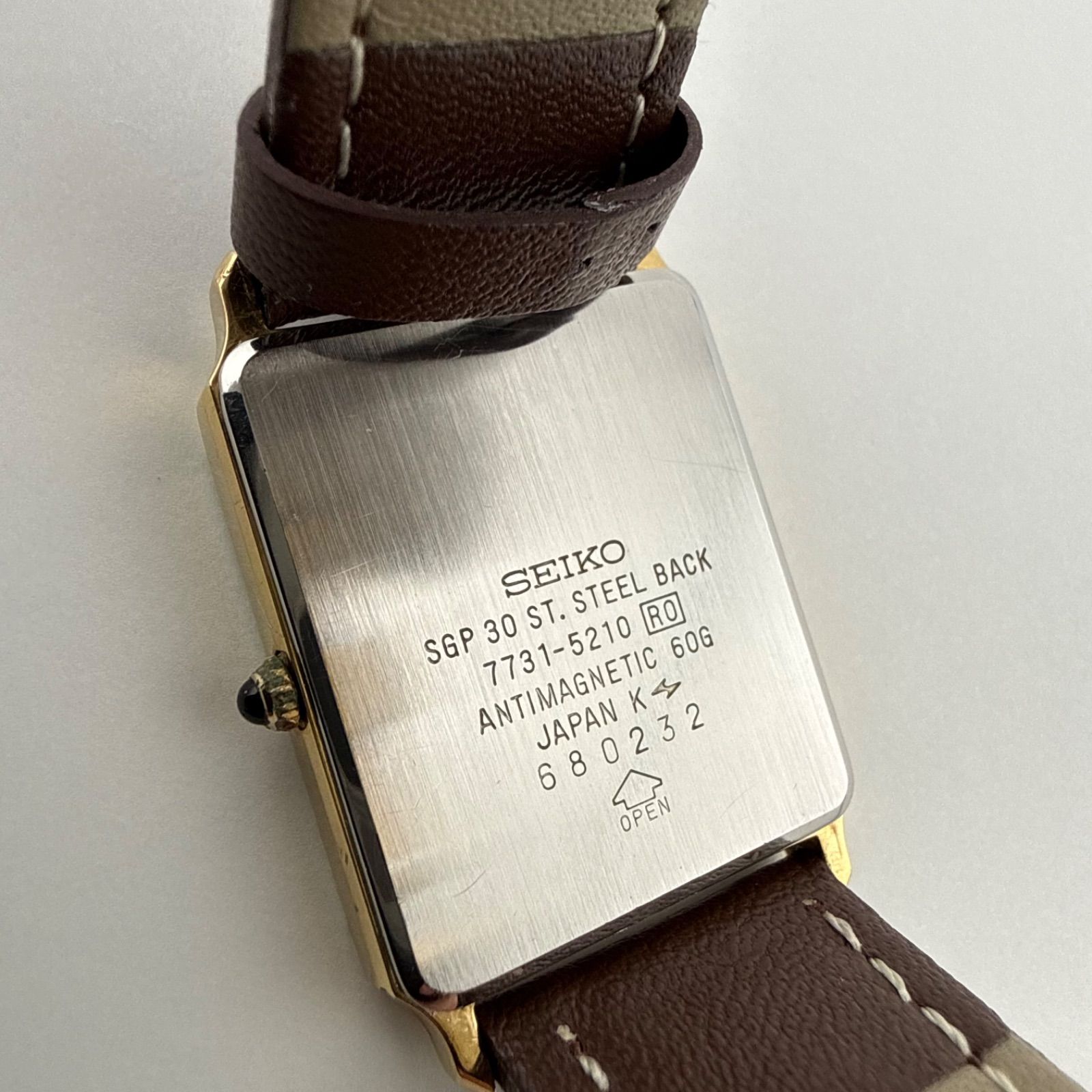 SEIKO 7731-5210 セイコー DOLCE ドルチェ スクエア メンズ 腕時計 