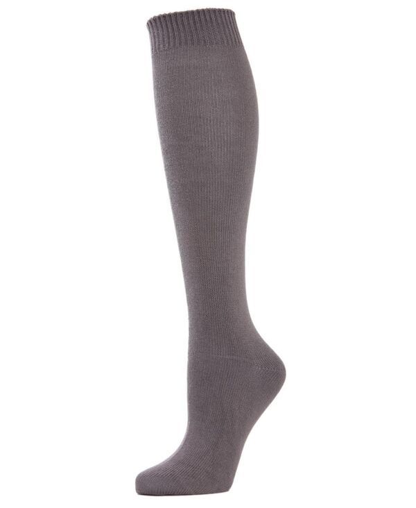 メモイ レディース アンダーウェア 靴下 コットン ニット MeMoi Womens Cotton Blend Solid Knit Knee High Socks Pavement