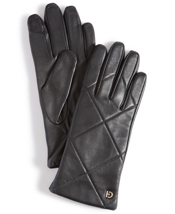 コールハーン レディース アクセサリー 手袋 キルティング レザー Cole Haan Womens Quilted Leather Gloves Black ブラック 23,100円