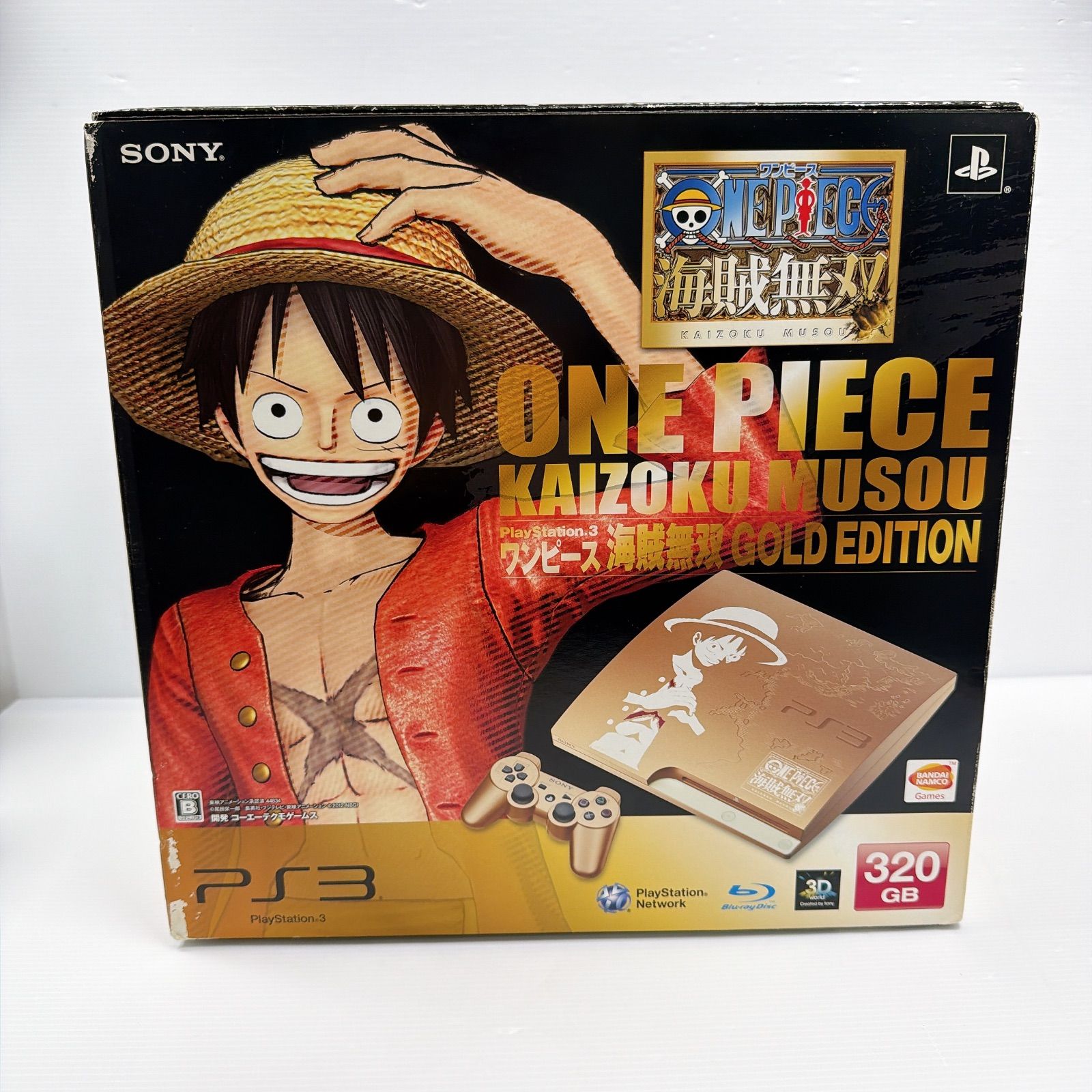 美品 プレステ3本体 PS3 ワンピース 海賊無双 ゴールドエディション