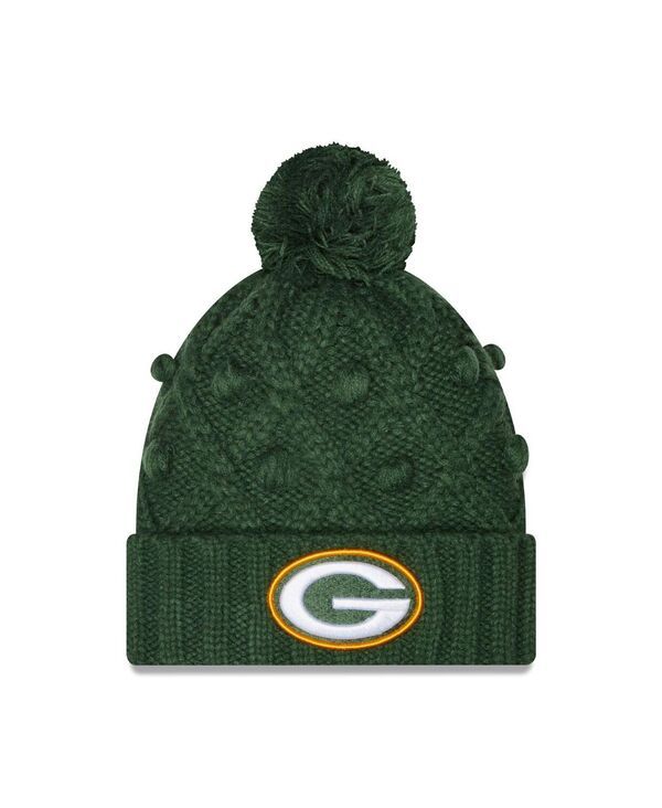 ニューエラ レディース アクセサリー 帽子 ニット New Era Womens Green Bay Packers Toasty Cuffed Knit Hat with Pom Green グリーン