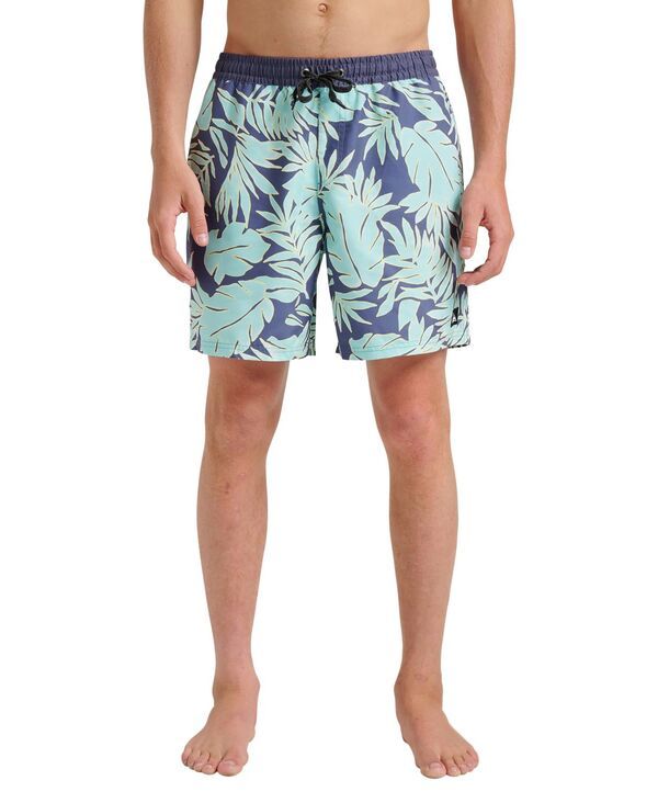 クイックシルバー メンズ 水着 ハーフパンツ・ショーツ ショートパンツ Quiksilver Mens Everyday Volley Trippin Palm Swim Shorts Graystone