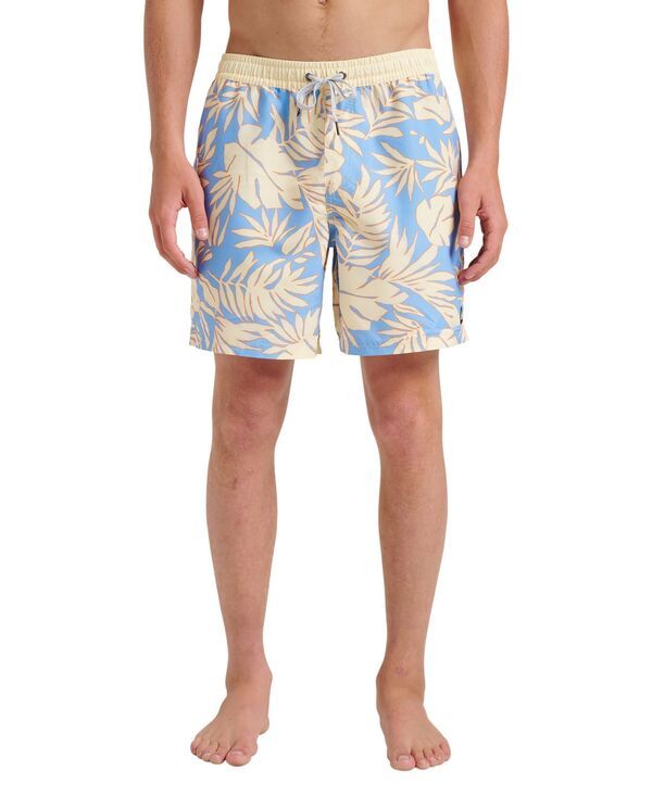 クイックシルバー メンズ 水着 ハーフパンツ・ショーツ ショートパンツ Quiksilver Mens Everyday Volley Trippin Palm Swim Shorts Pastel yellow イエロー