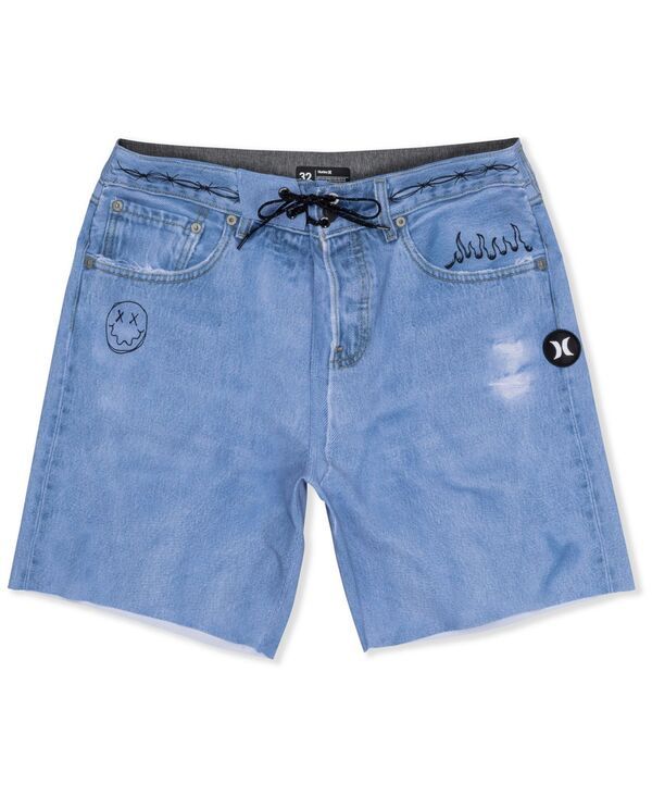 ハーレー メンズ 水着 ハーフパンツ・ショーツ ショートパンツ デニム Hurley Mens Phantom Denim 18 Boardshorts Vintage デニム