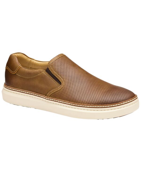 ジョンストンアンドマーフィー メンズ シューズ スリッポン・ローファー Johnston Murphy Mens McGuffey 2 Perfed Slipon Brown Oiled Full Grain ブラウン