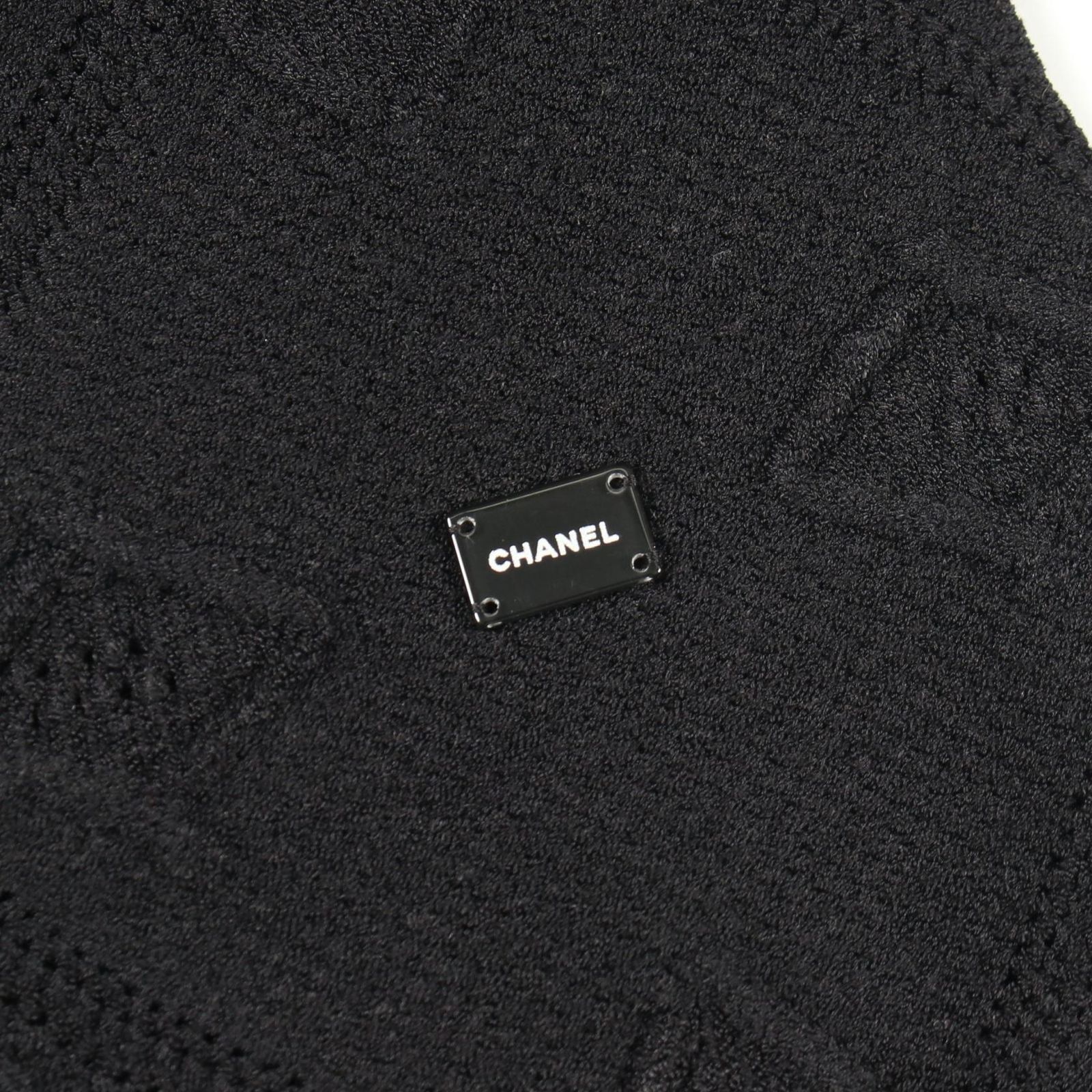 シャネルノースリーブ CHANEL - CHANEL シャネル ココマーク フリル ウール クルーネック