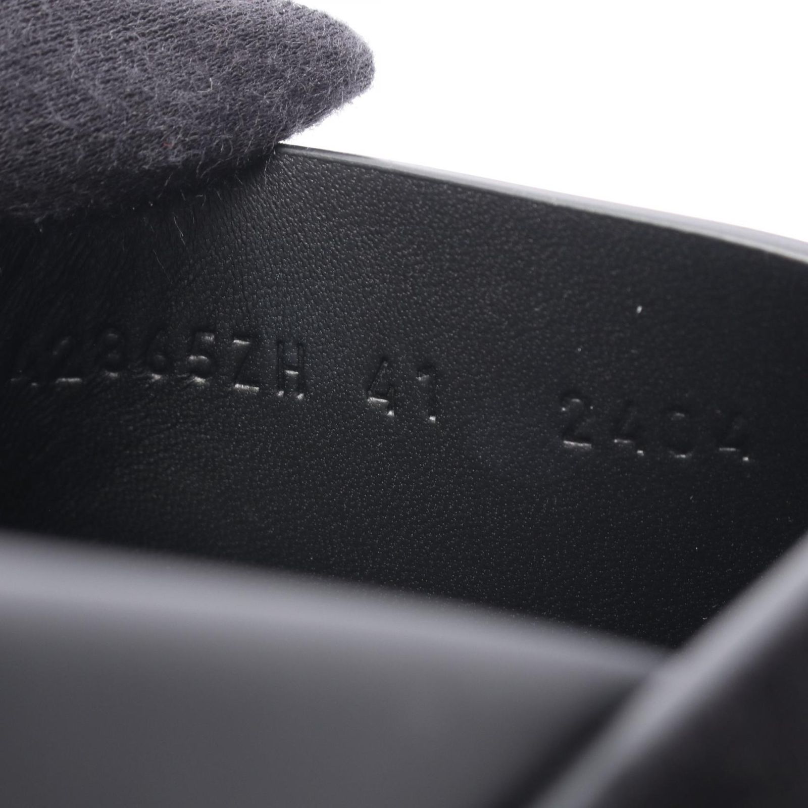 エルメス HERMES サンダル インフラ ブラック レザー スウェード 
