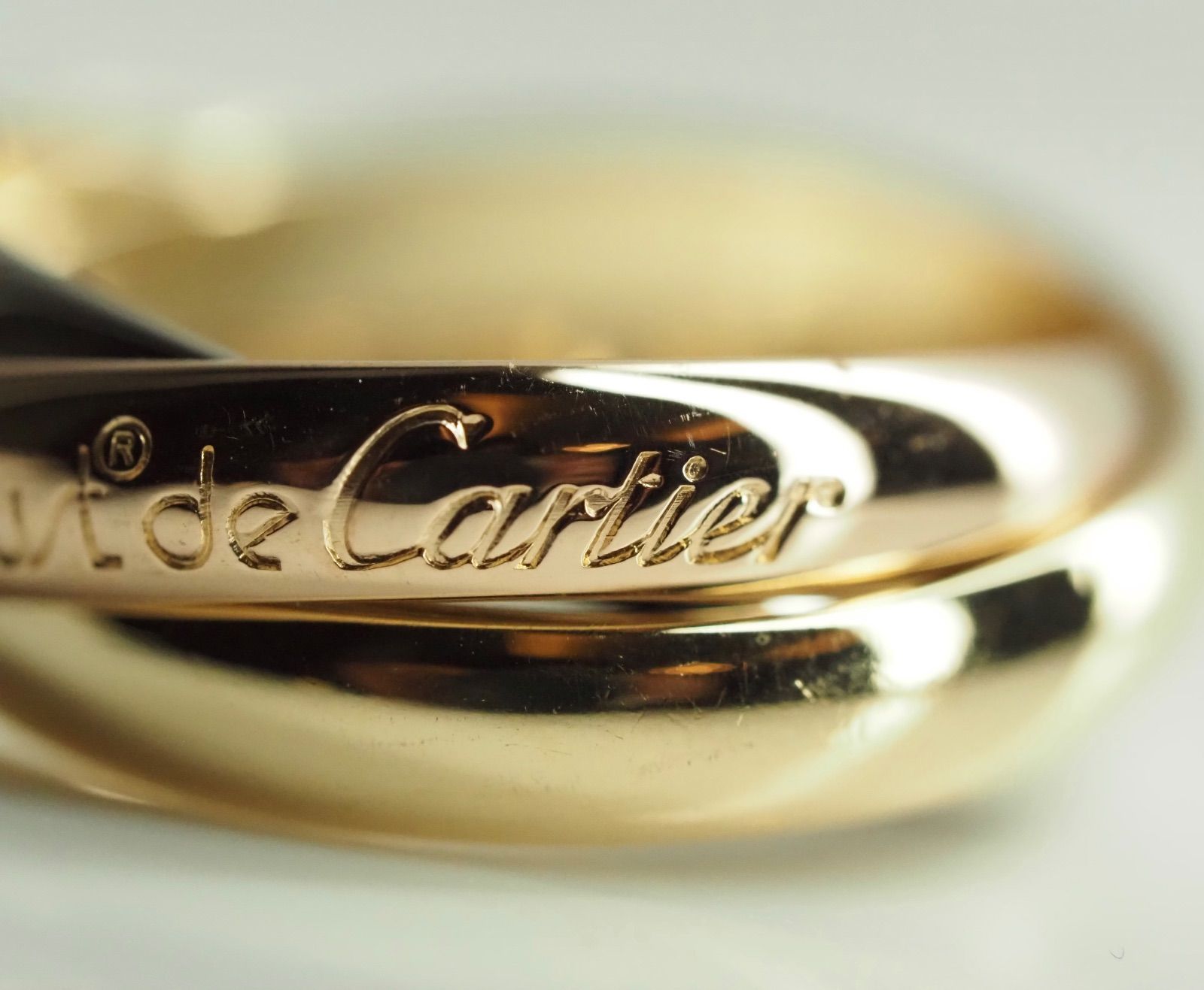 Cartier　カルティエ　750 トリニティリング シリアルナンバー有　48号 Cartier カルティエ 750 トリニティリング シリアルナンバー有 48号