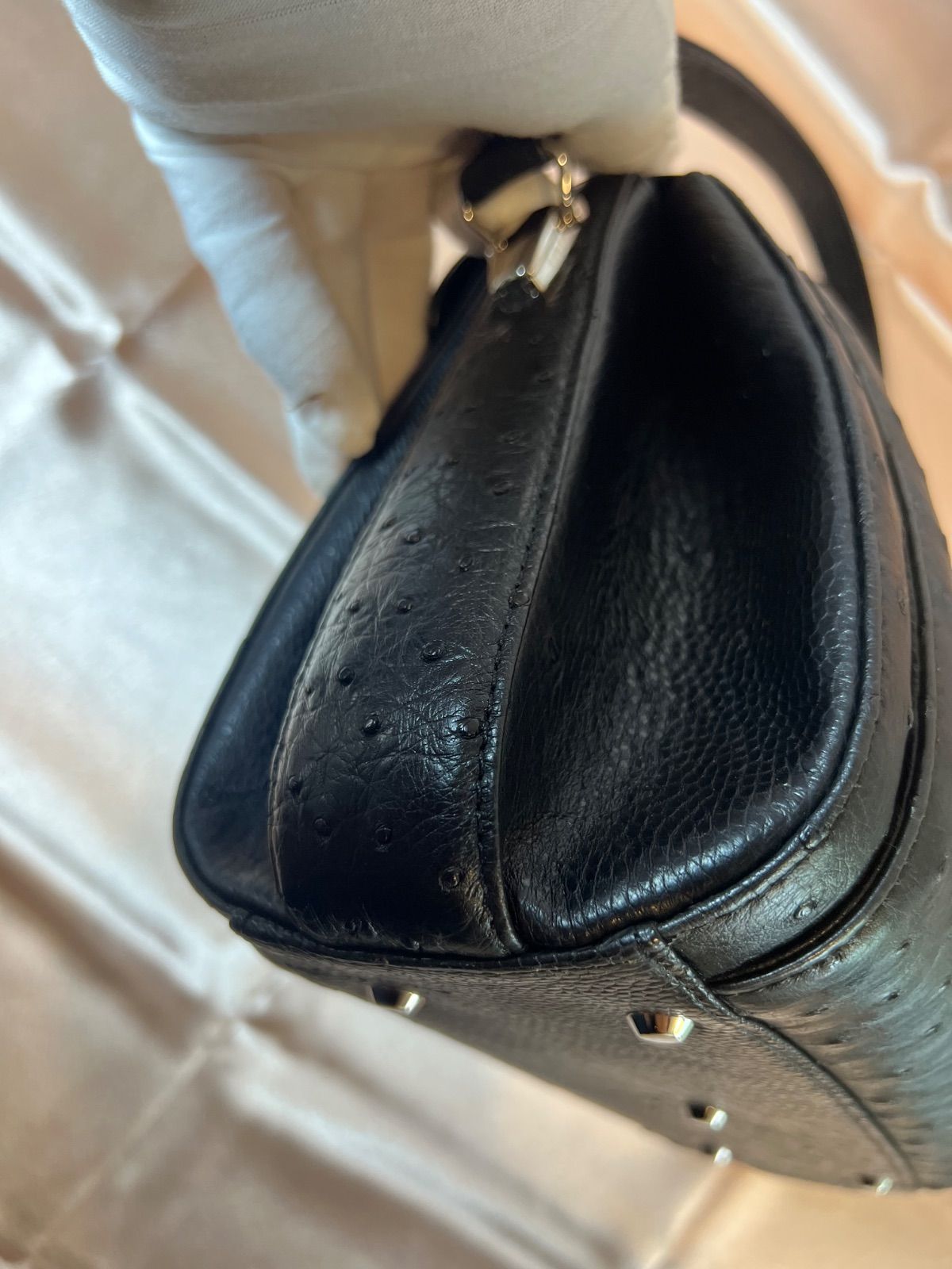 美品 JRA認定】オーストリッチ ショルダーバッグ 2way 肩掛け リアル 