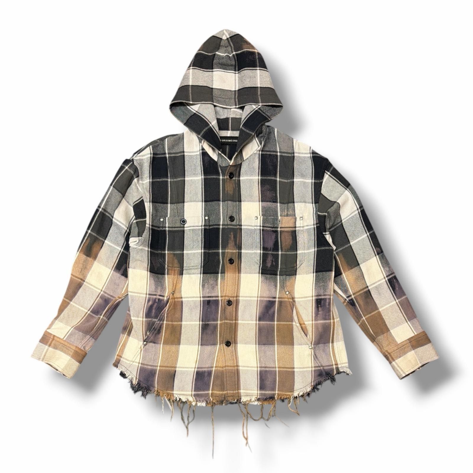 参考上代39600円 FORSOMEONE FO HOODED CHECK SHIRT フーデッド 参考上代39600円 FORSOMEONE FO HOODED CHECK SHIRT フーデッド
