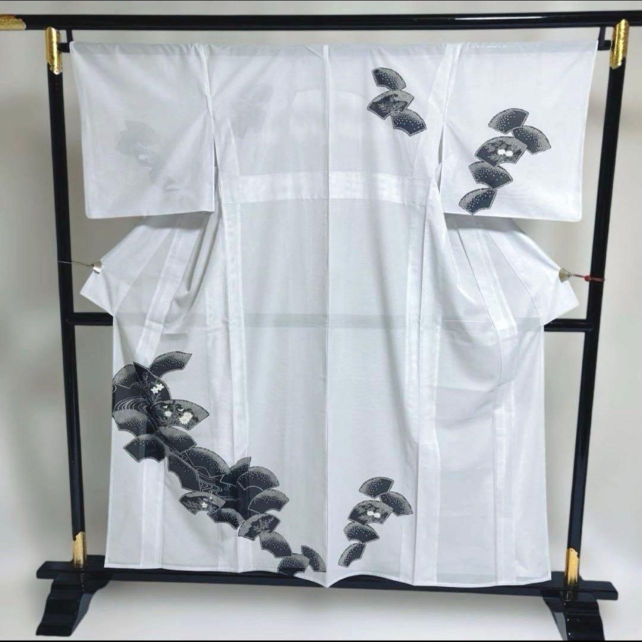一点物 極美品 東レシルック 絽 訪問着 フルセット 白菫色 上品夏着物 