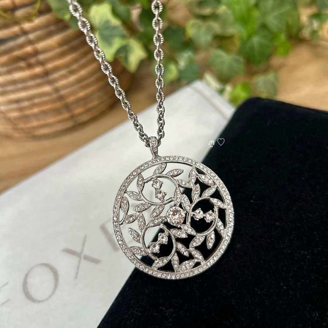 FOXEY ロングネックレス FOXEYフォクシー ラインストーンロングネックレス クリスタルムーン