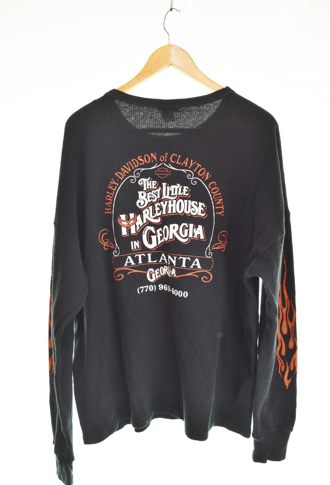 ハーレーダビッドソン Harley Davidson Y2k Long Sleeve Thermal Flame