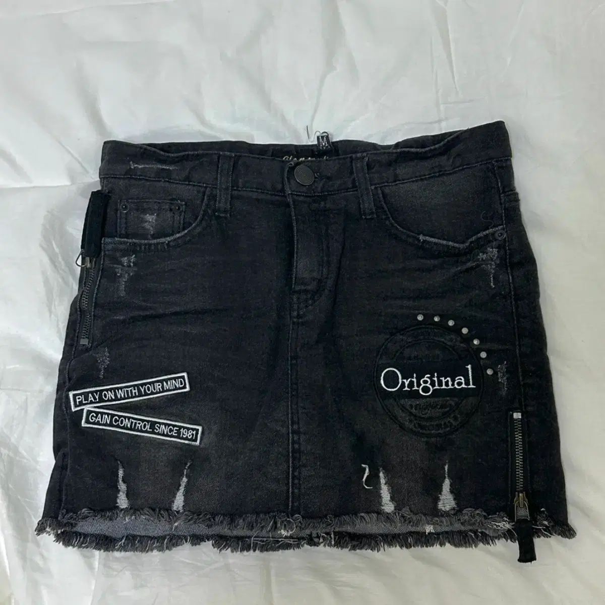 断捨離) 新品 レディース キュロット ブラックデニム Mサイズ (ゴルフ 