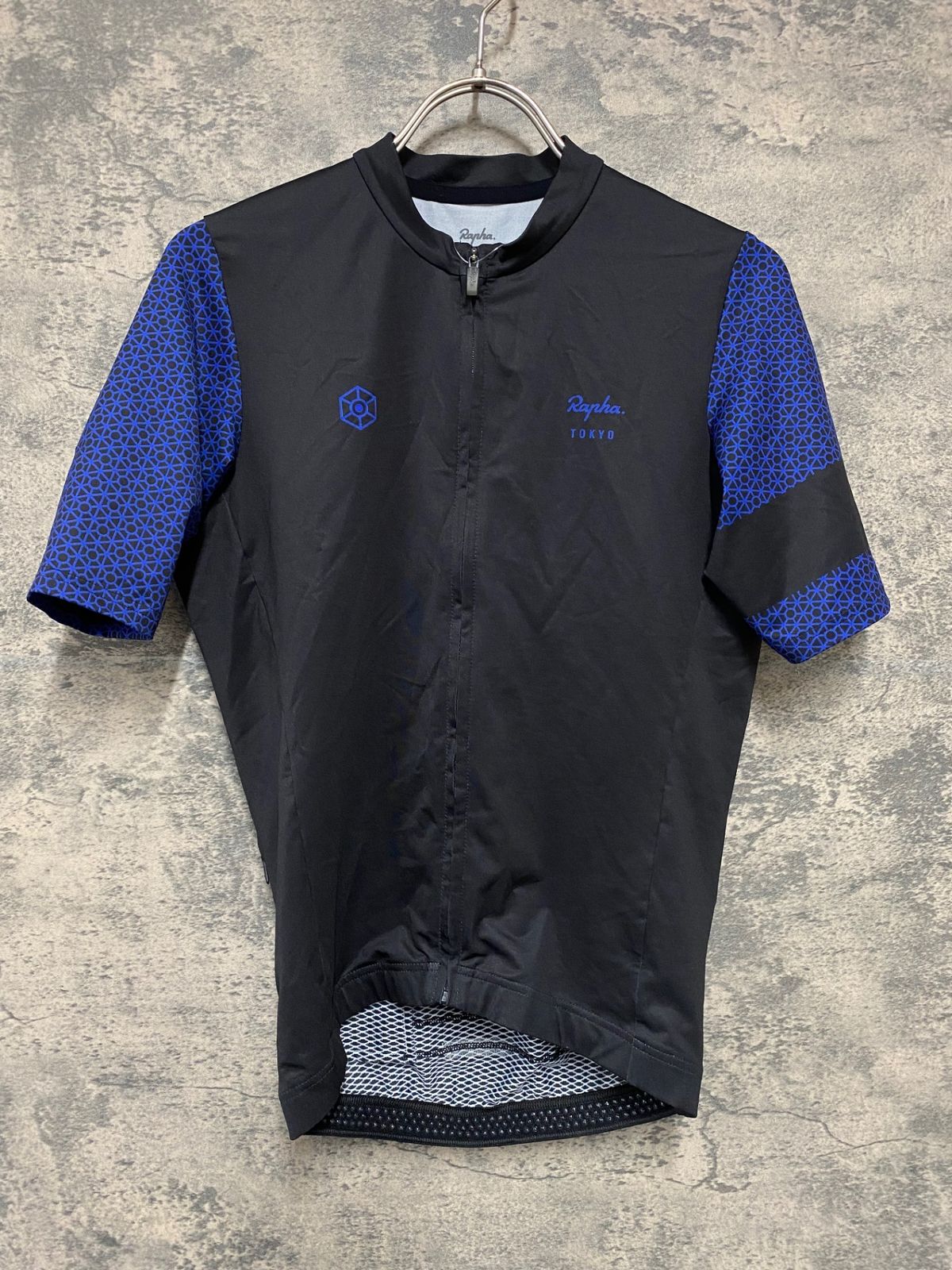 KD479 ラファ Rapha CLUBHOUSE MERCH MIDWEIGHT JERSEY 半袖 サイクルジャージ 黒 ネイビー S ※タグカット
