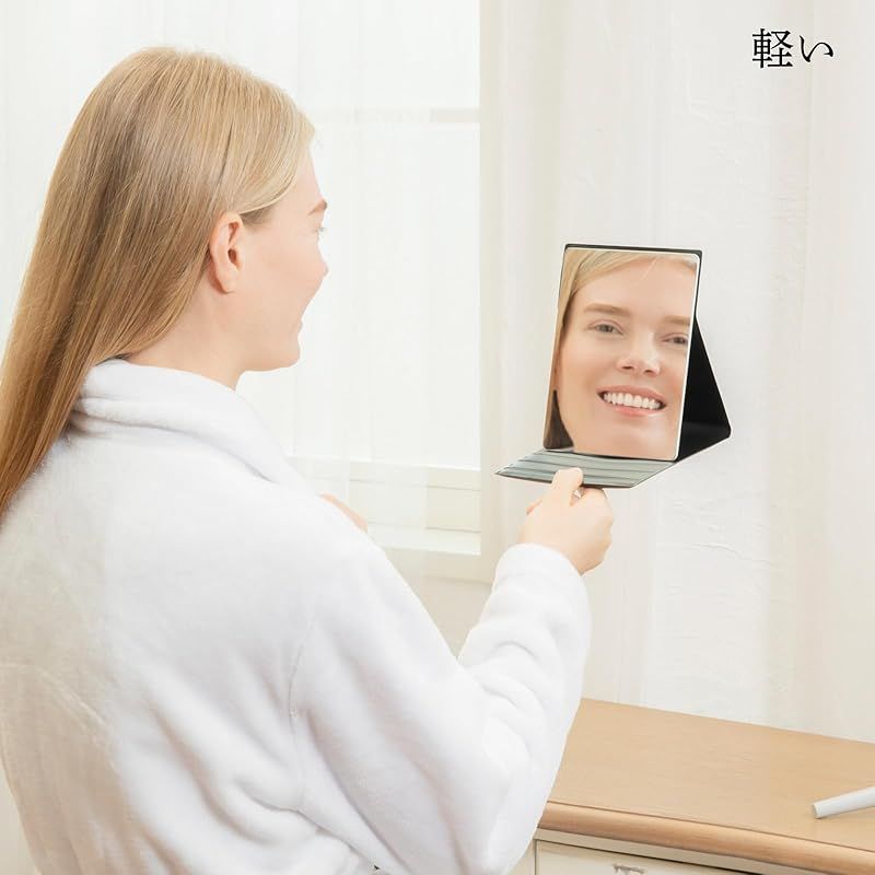 HORIUCHI MIRROR 安心・安全 割れないミラー 折立ミラー Mサイズ 化粧