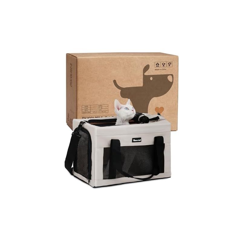 [경량 캐리] 고양이 운반용 가방, 애완동물 캐리어, 고양이용, 초소형견용 4방향 휴대용 케이스, 소형견용 토끼 케이지, 최대 5kg까지 변형되지 않는 4면 메쉬, 컴팩트하게 접을 수 있습니다. “갑작스러운 재난 방지에 최적, 야외에서!”토토로 볼 DYJCGL002 (호 0)