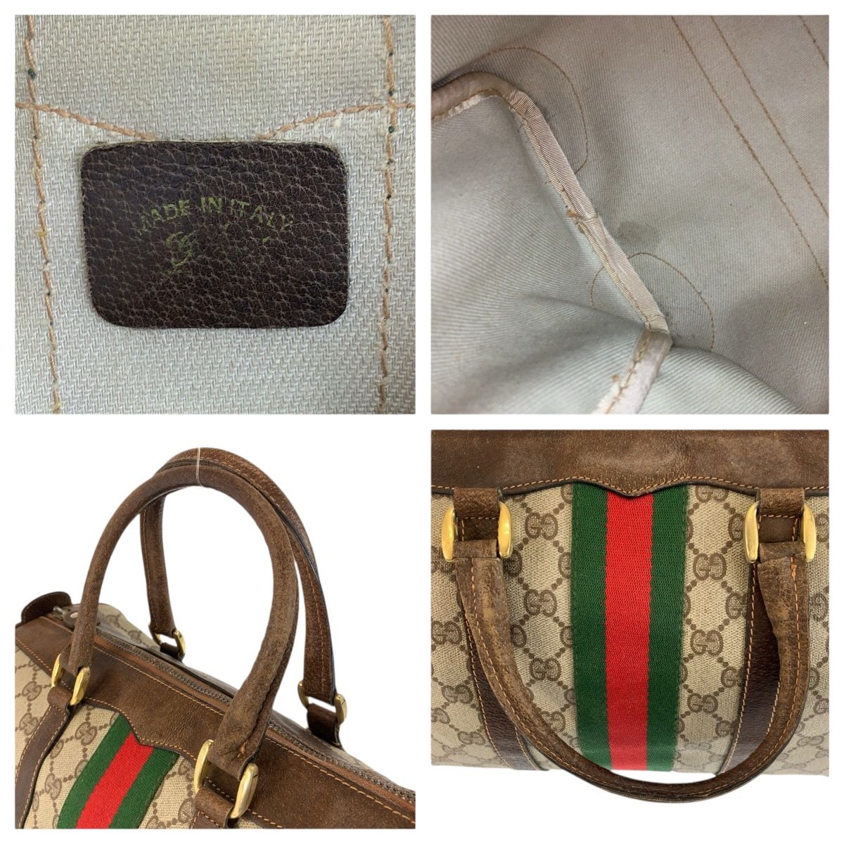 GUCCI グッチ シェリーライン ベージュ ブラウン ゴールド金具 GG