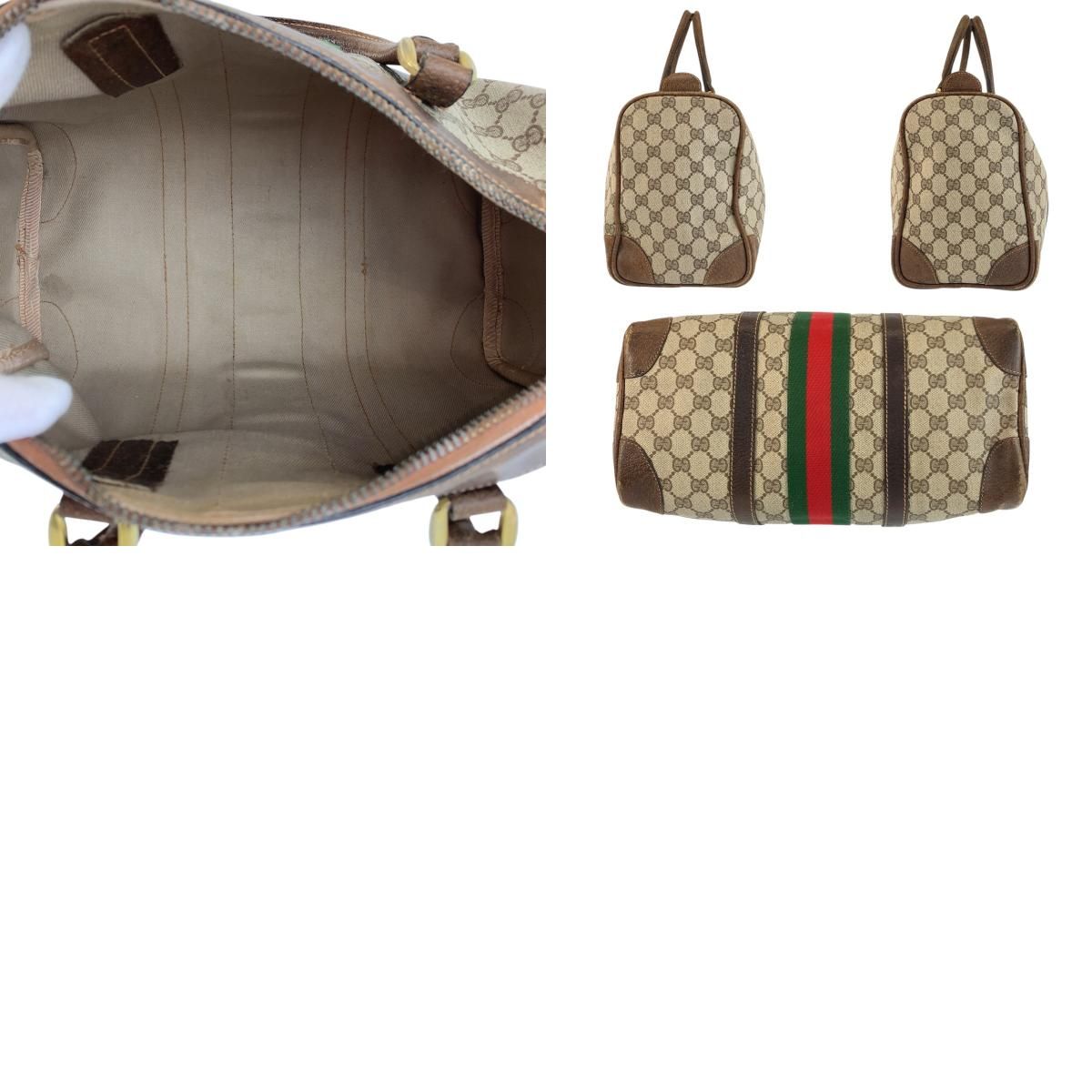 GUCCI グッチ シェリーライン ベージュ ブラウン ゴールド金具 GG