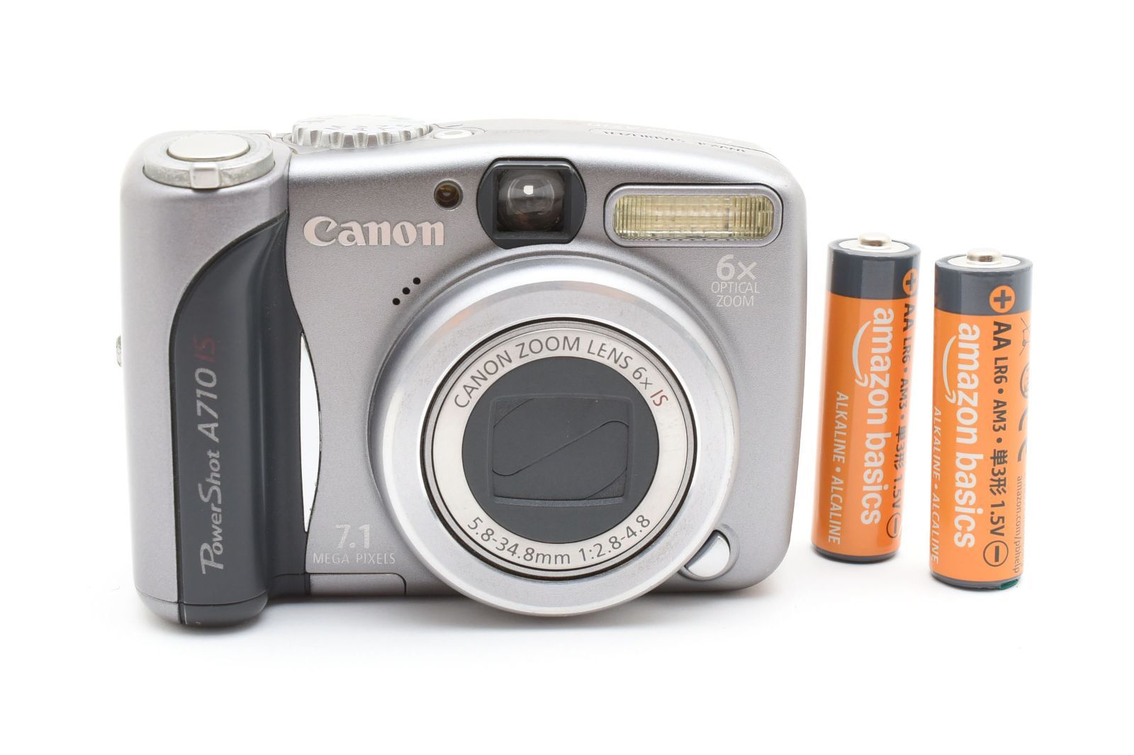 希少品 Canon PowerShot A710 IS オールドコンデジ 電池 ☆良品・単三電池駆動☆ Canon キヤノン PowerShot A710IS 手ブレ補正