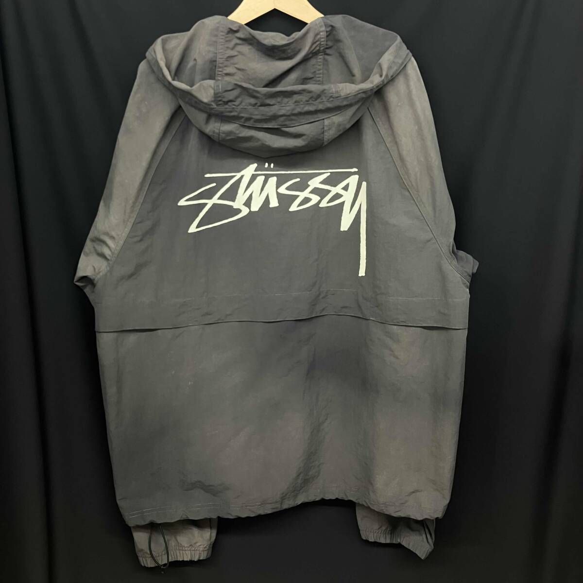 STUSSY beach shell wave dye jacket XXL グレー系 ステューシー 