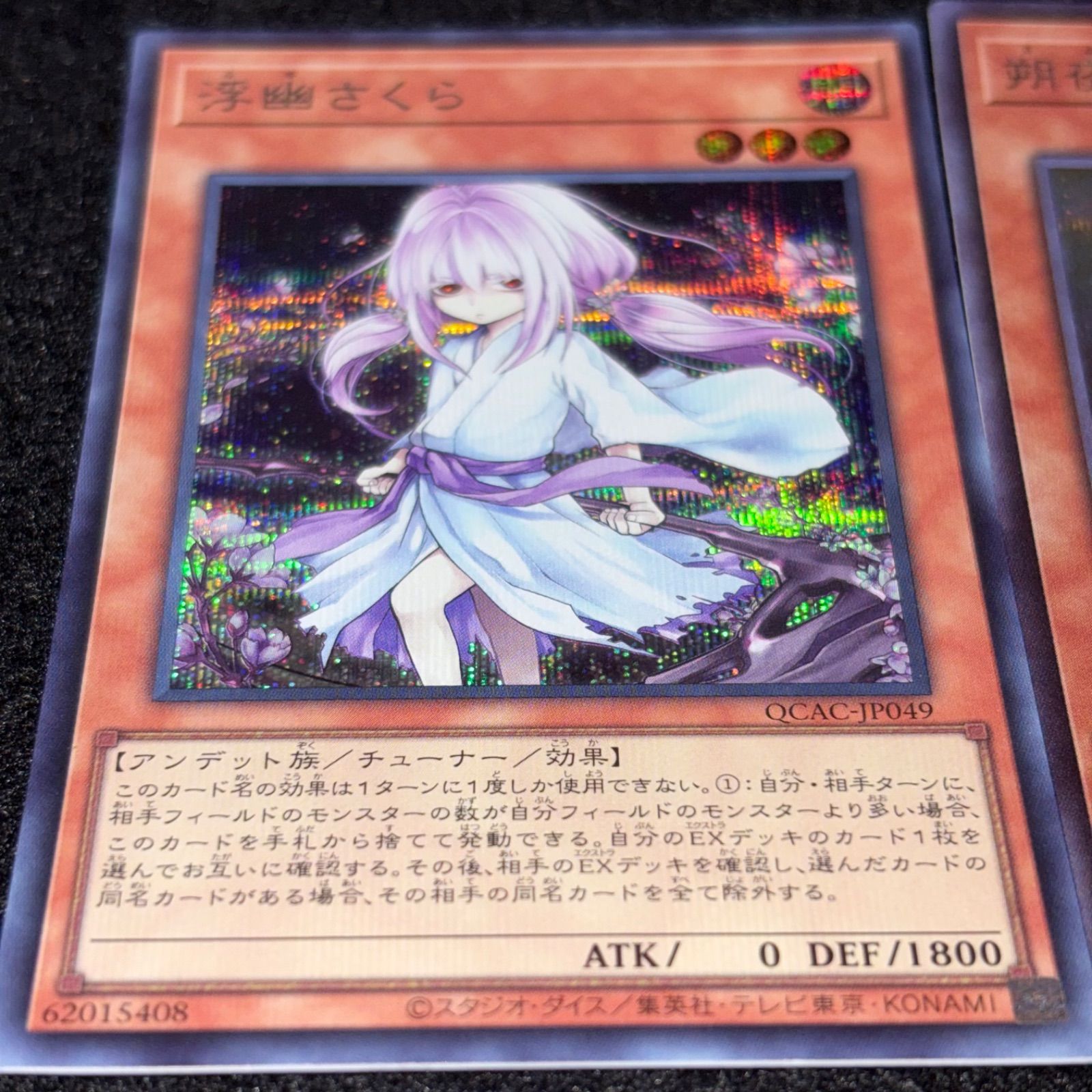 遊戯王】No.6502 浮幽さくら 朔夜しぐれ シク シークレット 絵違い 