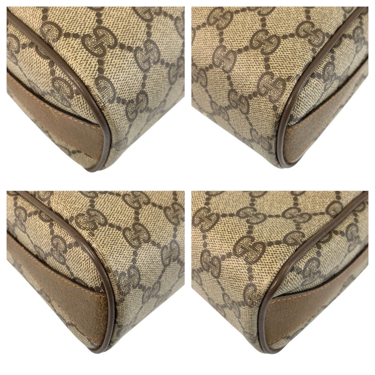 GUCCI グッチ ヴィンテージ シェリーライン ベージュ ゴールド金具 GGスプリームキャンバス /レザー 89 02 018 ショルダーバッグ ポシェット レディース 505771 【中古】 GUCCI グッチ ヴィンテージ シェリーライン ベージュ GGスプリーム