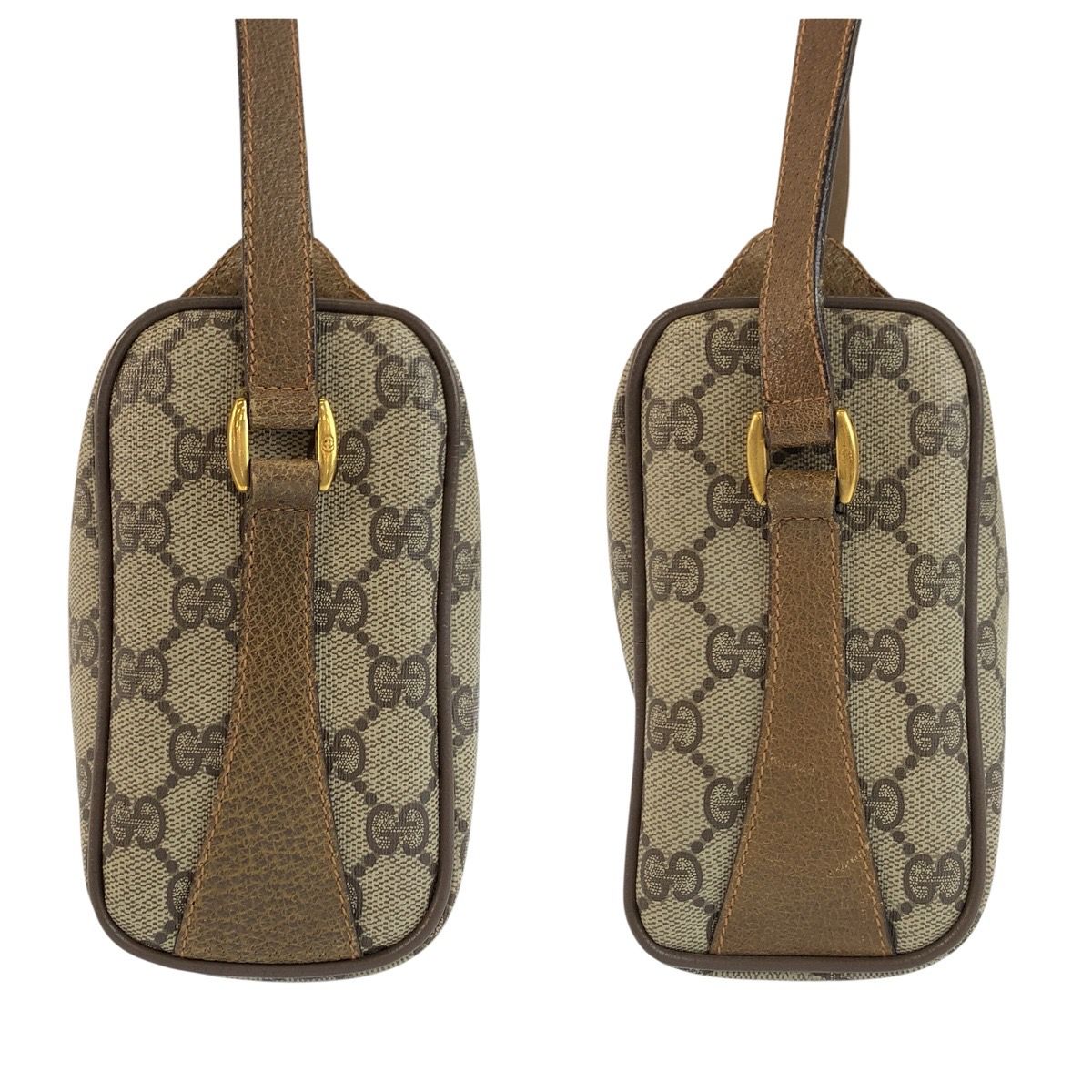 GUCCI グッチ ヴィンテージ シェリーライン ベージュ ゴールド金具 GGスプリームキャンバス /レザー 89 02 018 ショルダーバッグ ポシェット レディース 505771 【中古】 GUCCI グッチ ヴィンテージ シェリーライン ベージュ GGスプリーム