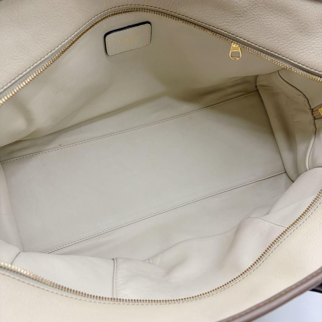 ⭐️良品⭐️ ロエベ アマソナ36 トリコロール ハンドバッグ ベージュ
