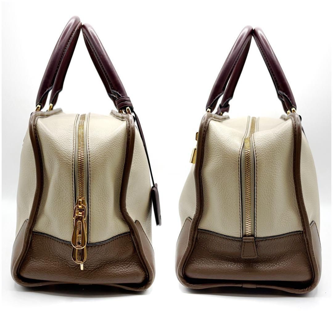 ⭐️良品⭐️ ロエベ アマソナ36 トリコロール ハンドバッグ ベージュ