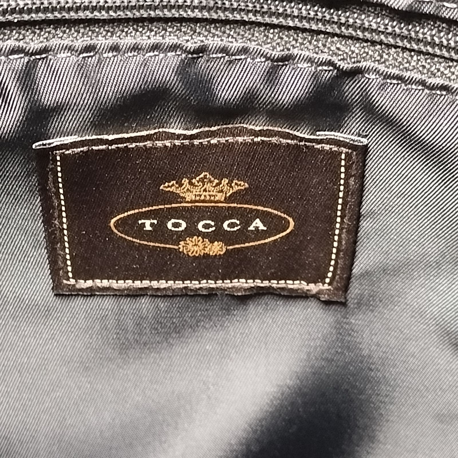 美品】TOCCA NEW YORK SANA SIDEPOCKET TOTE グレージュ グレー 2way 
