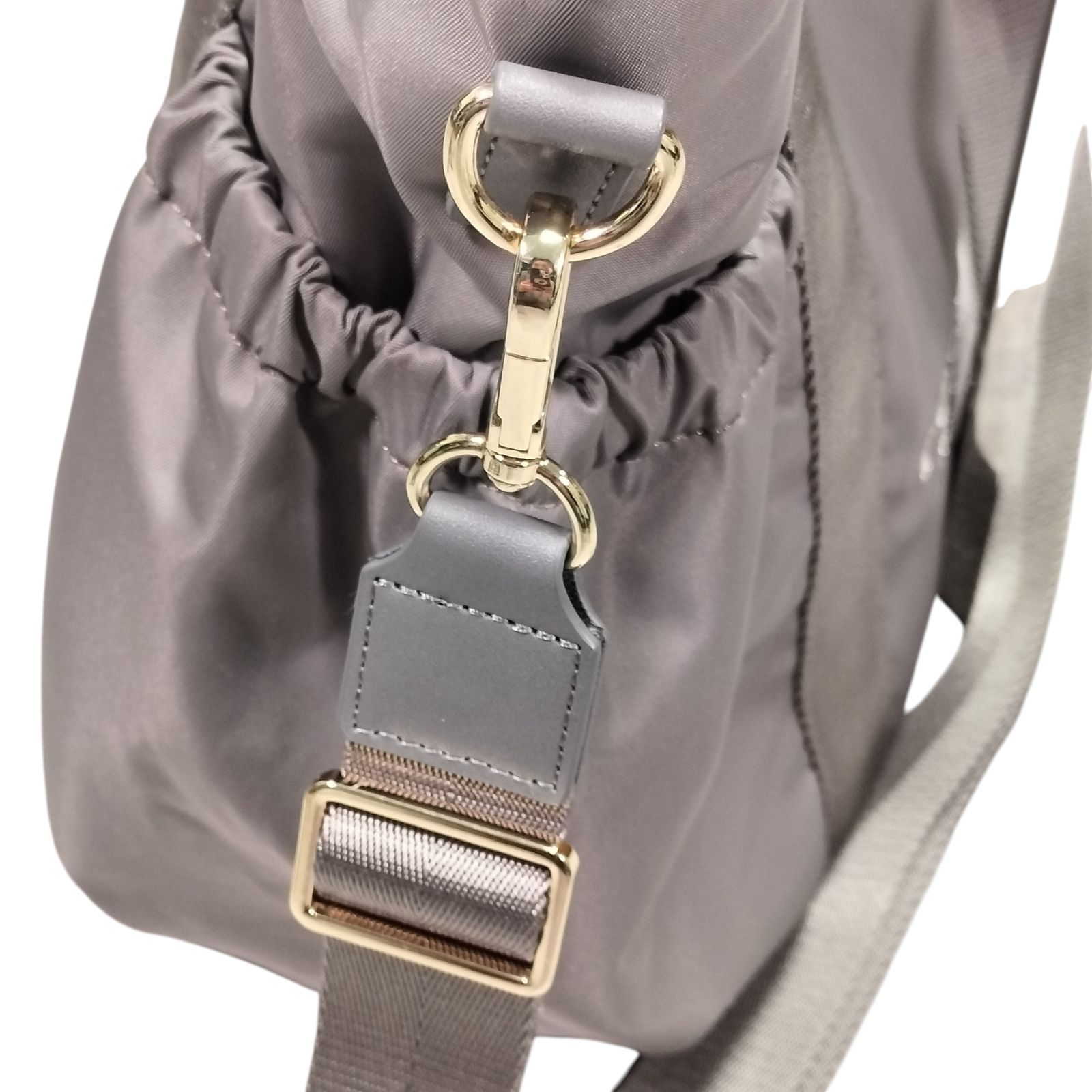 美品】TOCCA NEW YORK SANA SIDEPOCKET TOTE グレージュ グレー 2way 
