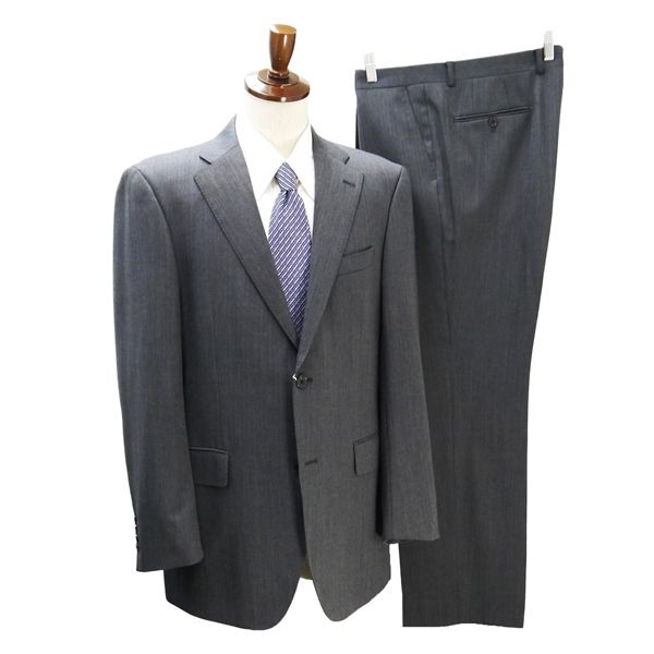レノマ AB7 スーツ ダークグレー シャドーストライプ YUKI TORII HOMME 2つボタン シングルスーツ AB7 L ダークグレー 暗