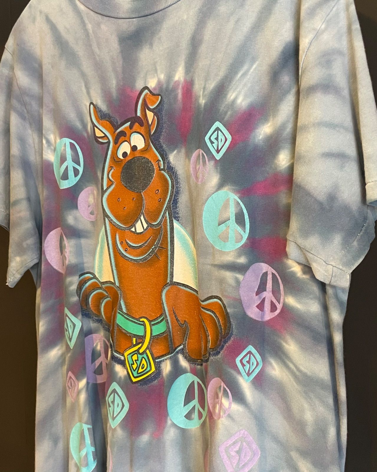 1997 Scooby-Doo tie-dye T-shirt (Changes, Hanna-Barbera licensed, L, made in USA) 3