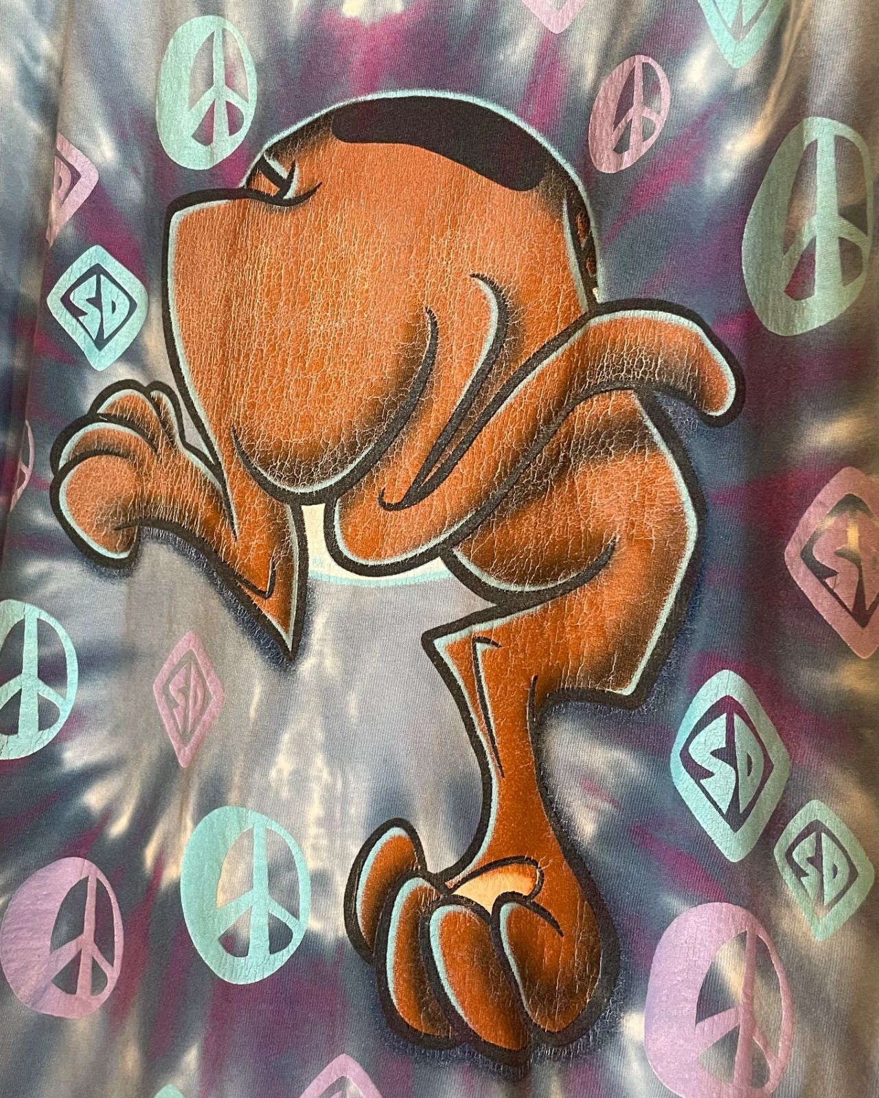 1997 Scooby-Doo tie-dye T-shirt (Changes, Hanna-Barbera licensed, L, made in USA) 12